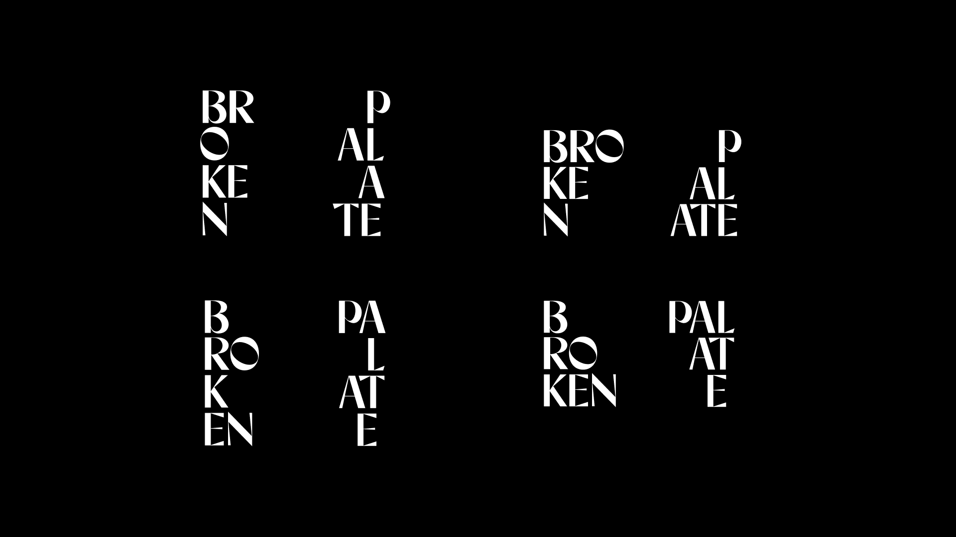 Deconstructed Wordmark on Black