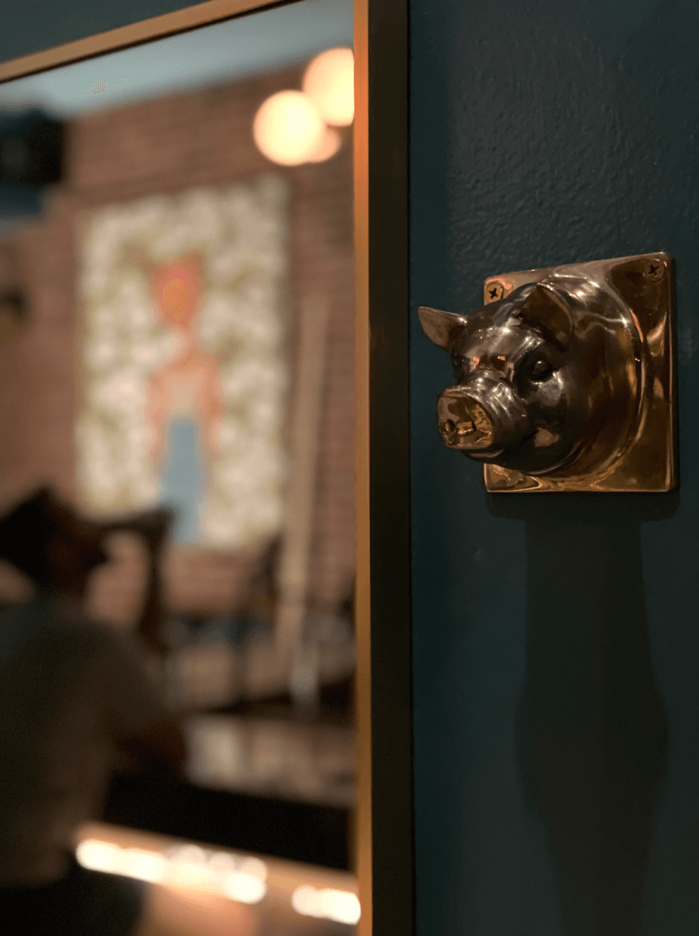 Gold Pig Wall Ornament